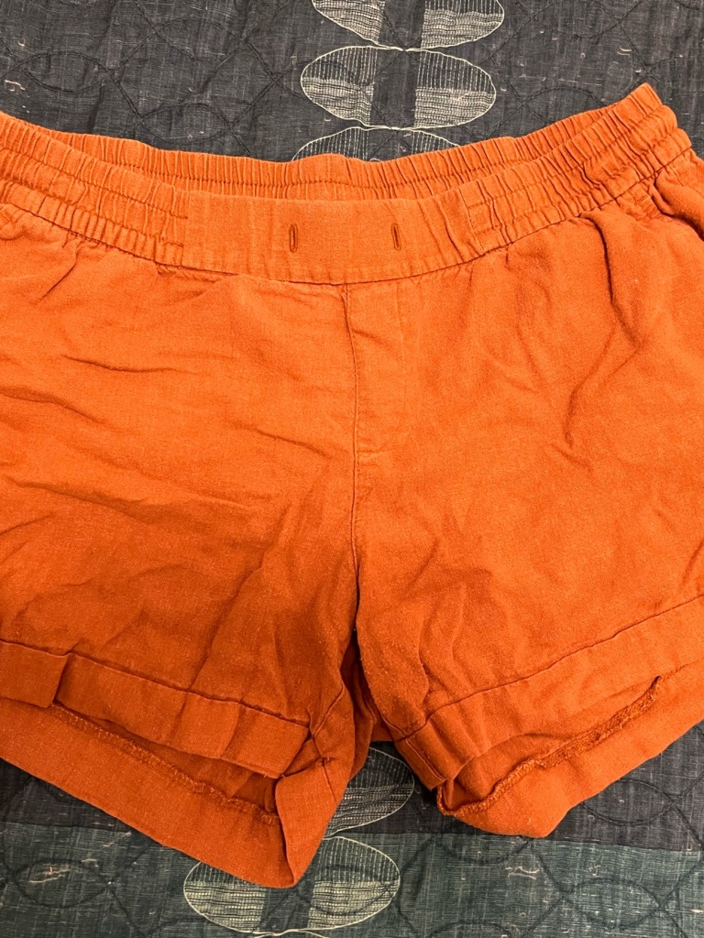 Old Navy Women's Mid-rise Brown Linen-Blend Shorts